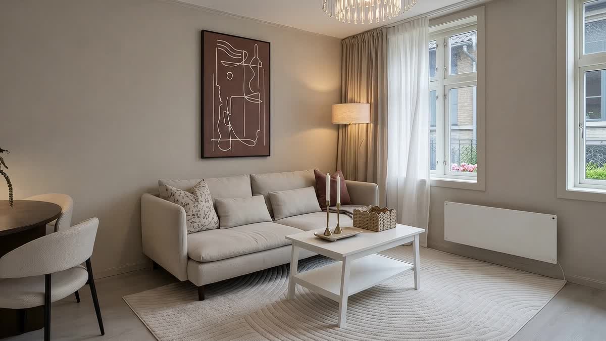 Reshoot Studio listing photo of the same living room